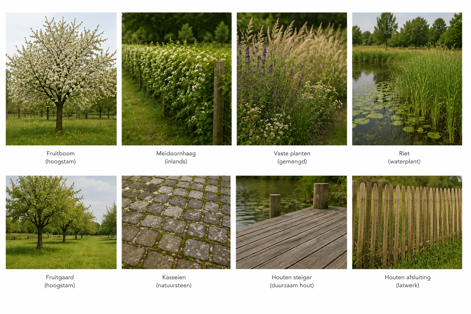 Snippelingen Bouwel — moodboard beplanting en materialen 1
