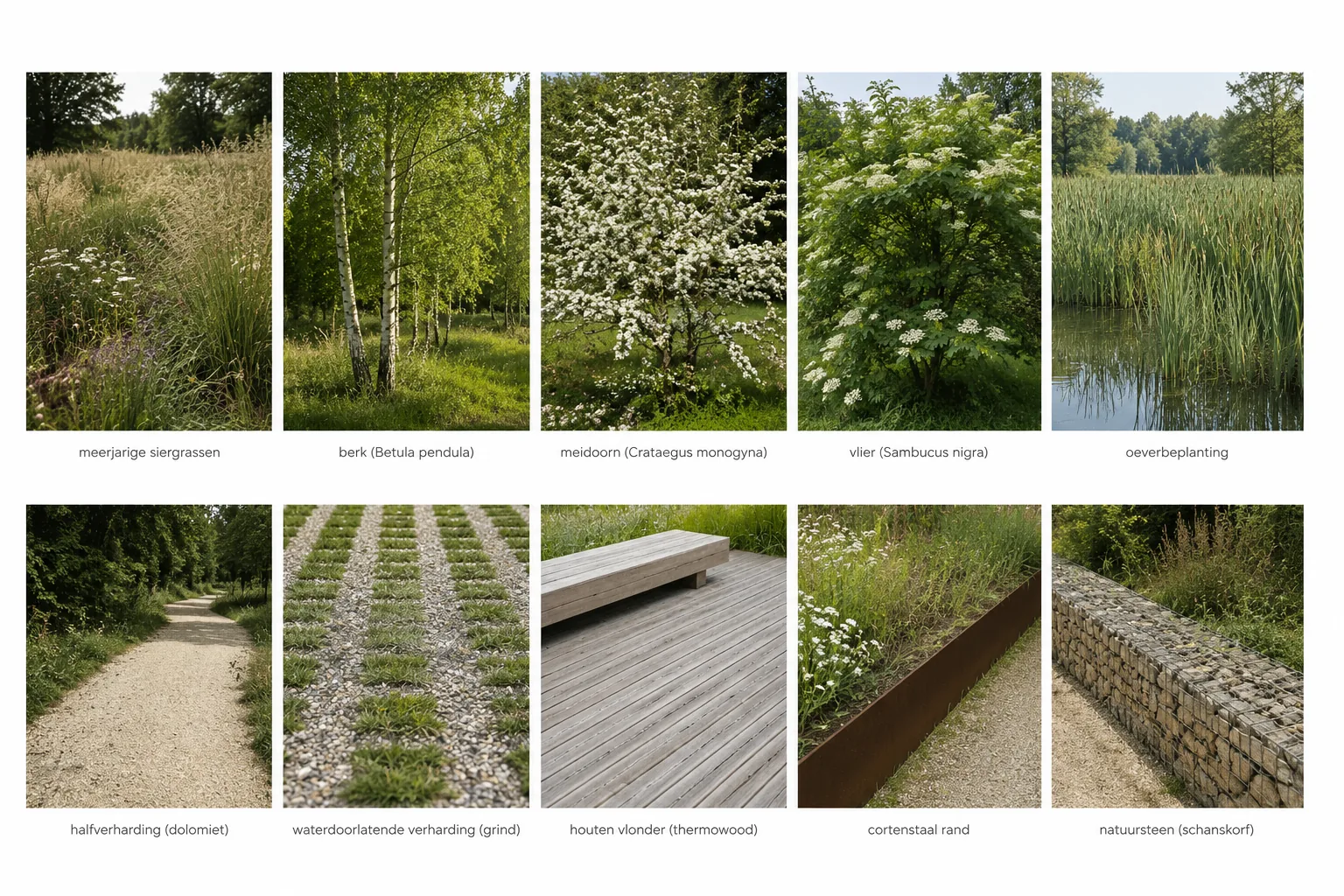 Heide Westmeerbeek — moodboard beplanting en materialen 1